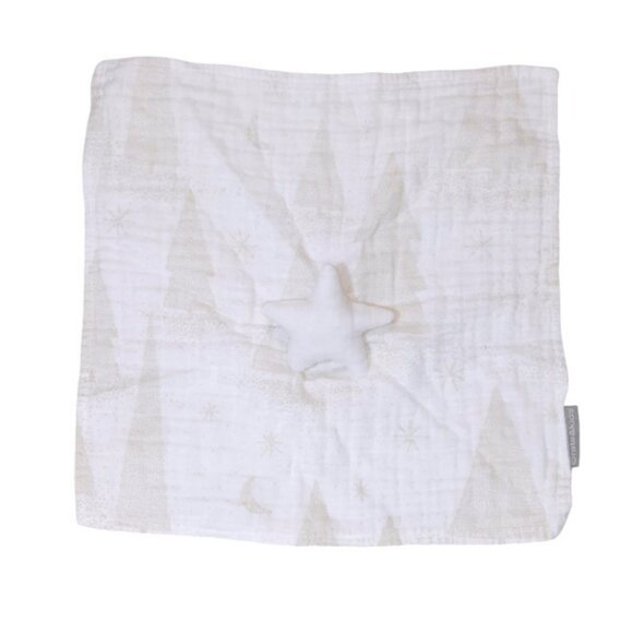 Crate & Barrel Kids Christmas Star Tree Lovey Security Blanket 15" X 15" - Picture 2 of 4